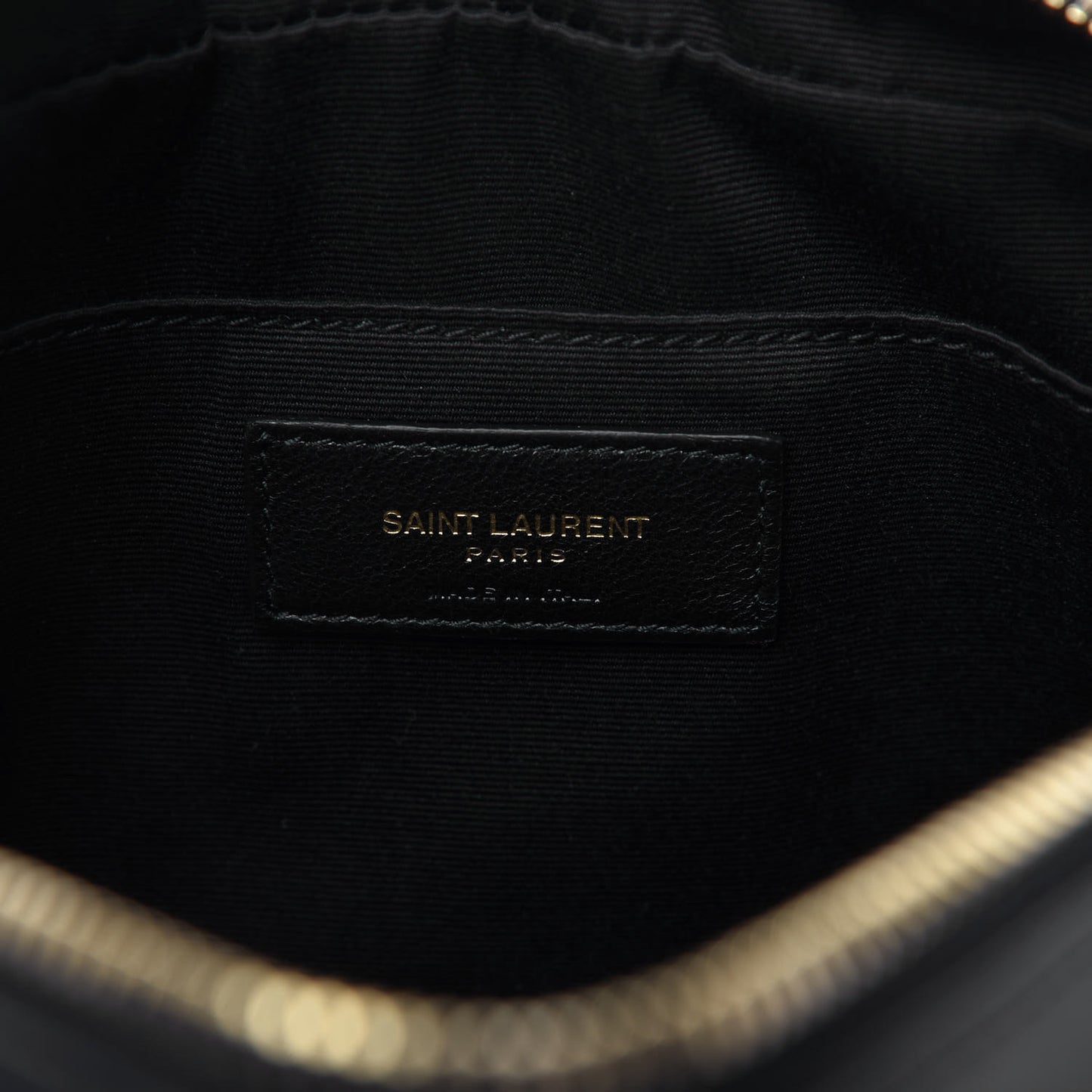 Calfskin Matelasse Monogram Lou Camera Bag Black