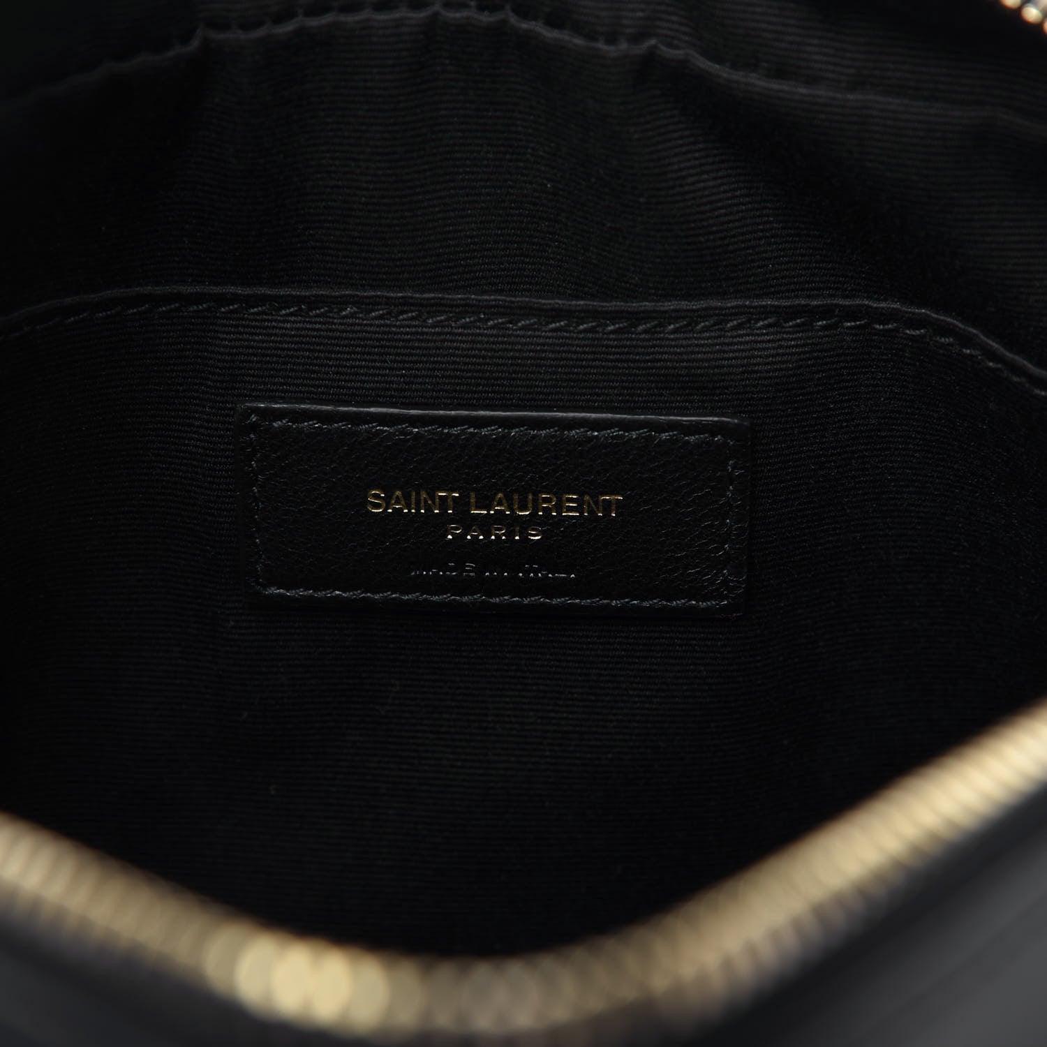 Saint Laurent Calfskin Matelasse Monogram Lou Camera Bag Black 7 of 10