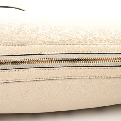 Gucci Grained Calfskin Logo Half Moon Hobo White 11 of 16