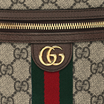 Gucci GG Supreme Monogram Textured Calfskin Web Ophidia Vanity Cosmetic Case Beige Ebony New Acero 9 of 12