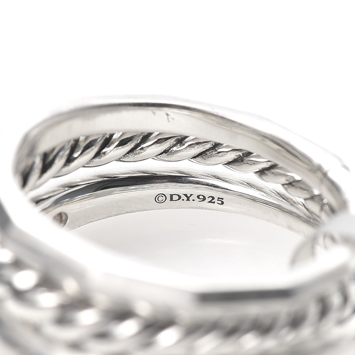 Sterling Silver Diamond 9mm Stax Narrow Ring 54 7
