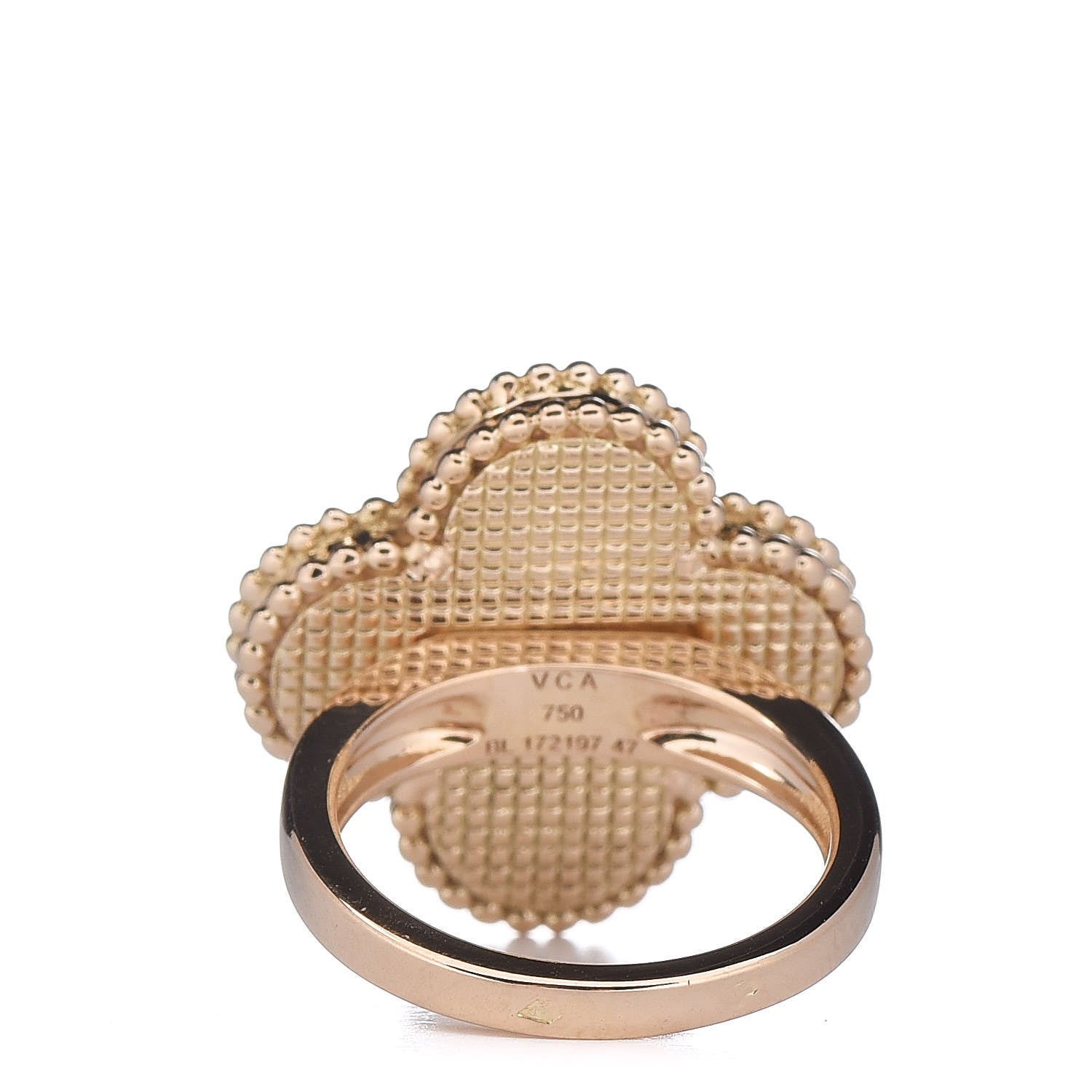 Van Cleef & Arpels 18K Yellow Gold Mother of Pearl Magic Alhambra Ring 47 4 4 of 6