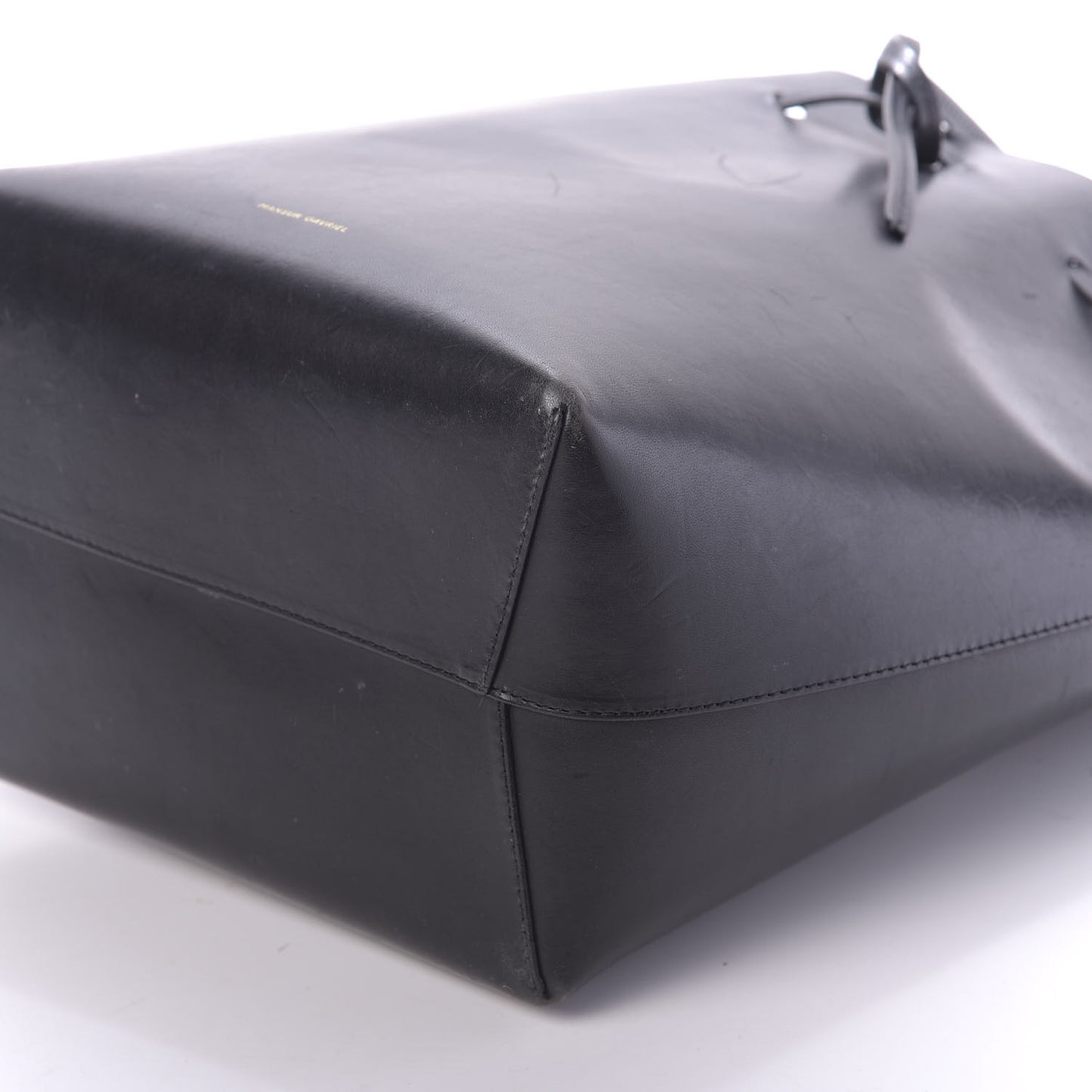 Vegetable Tanned Calfskin Bucket Bag Black Flamma