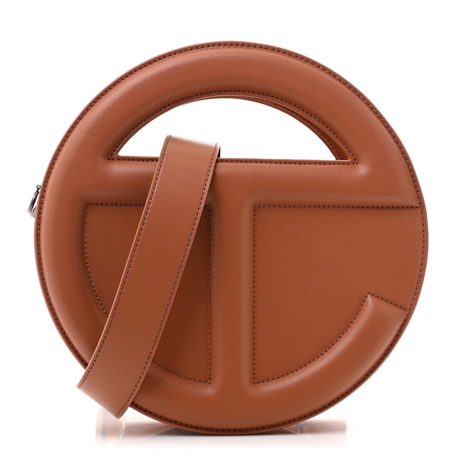 Telfar Vegan Leather Round Circle Bag Tan 1 of 11