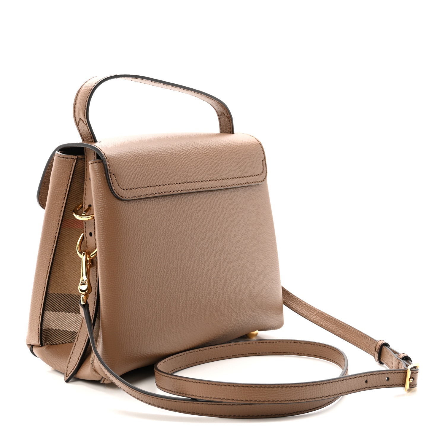 Burberry Derby Calfskin House Check Small Camberley Dark Sand 3 of 9