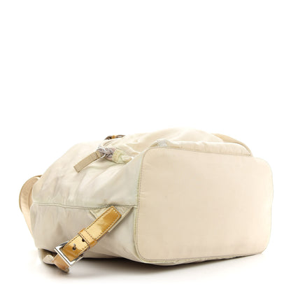 Prada Nylon Vela Patent Backpack Sabbia 4 of 12