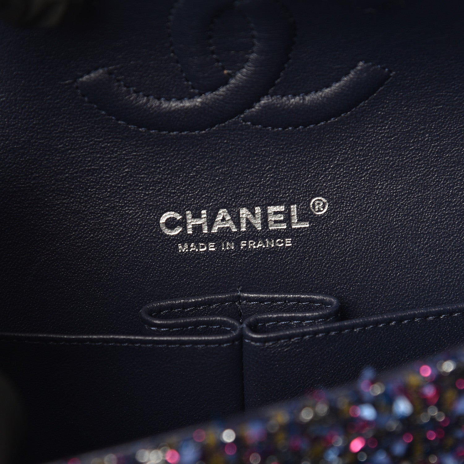 Chanel Tweed Quilted Medium Double Flap Multicolor 6 of 14