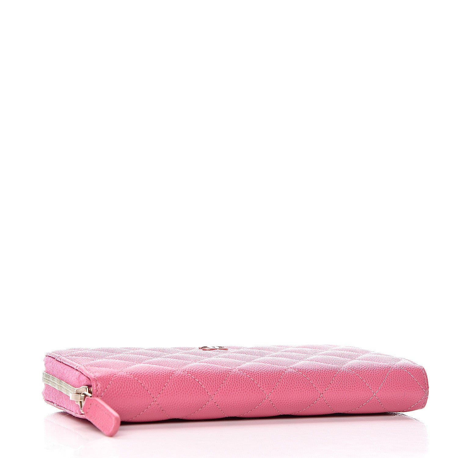 Chanel Caviar Quilted Large Gusset Zip Around Wallet Pink 4 of 12