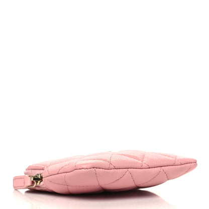 Chanel Caviar Quilted Zip Card Holder Wallet Light Pink 4 of 8