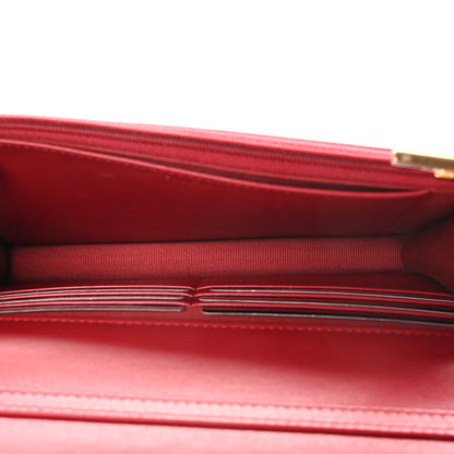 Chanel Lambskin Quilted Twisted CC Wallet On Chain WOC Red 5 of 11
