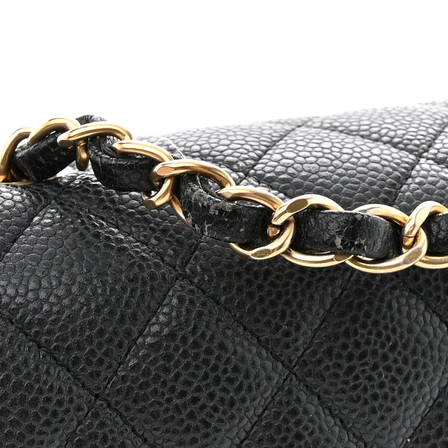 Caviar Quilted Mini Rectangular Flap Black