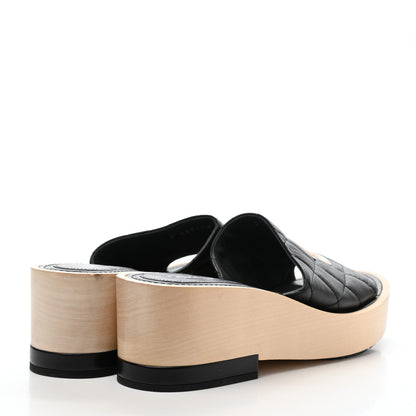 Chanel Lambskin CC Flat Slide Sandals 38 Black 4 of 9