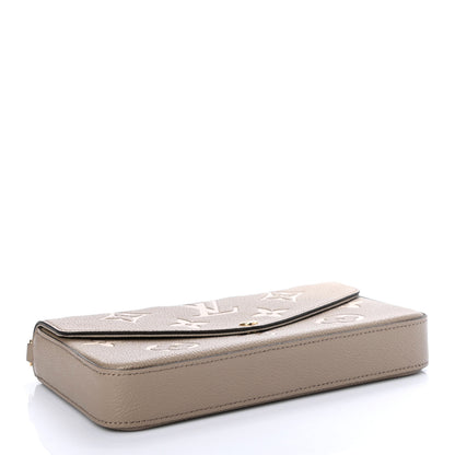 Louis Vuitton Empreinte Monogram Giant Felicie Pochette Tourterelle Creme 5 of 11