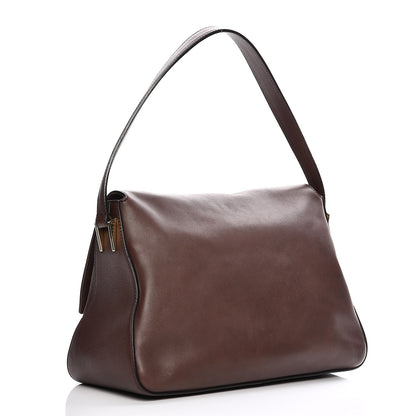 Fendi Vitello Flamingo Enamel Big Forever Mama Baguette Brown 3 of 9