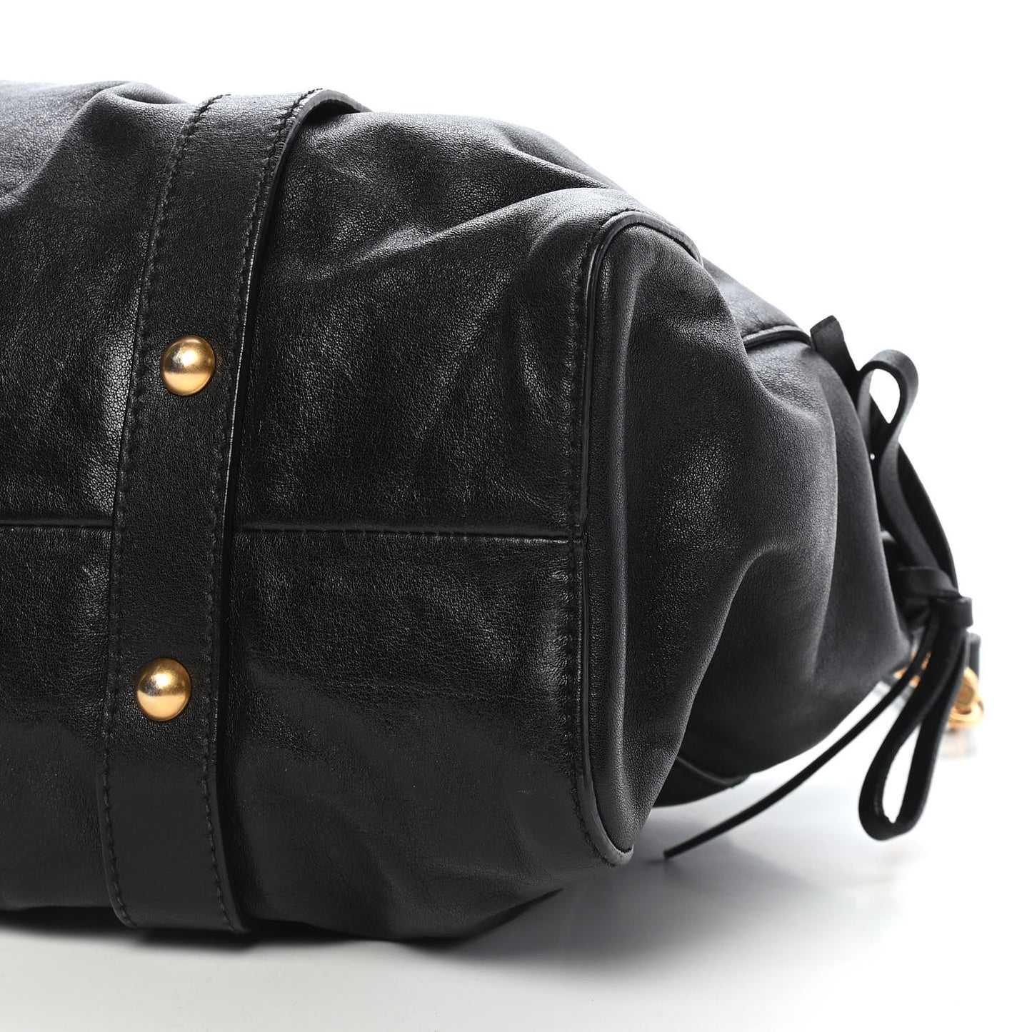 Vitello Lux Top Handle Satchel Black