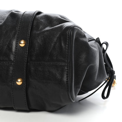 Miu Miu Vitello Lux Top Handle Satchel Black 8 of 10