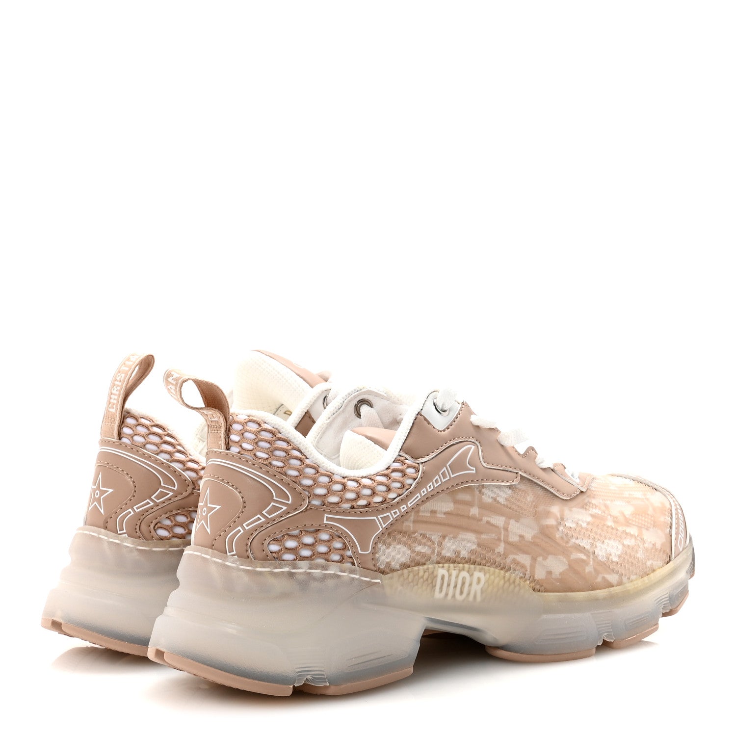 Christian Dior Technical Fabric Rubber Oblique Dior Vibe Sneakers 38 White Nude 5 of 10