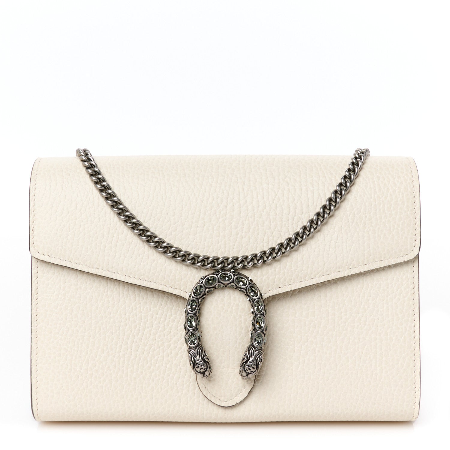 Gucci Dollar Calfskin Mini Dionysus Chain Wallet Mystic White 1 of 10