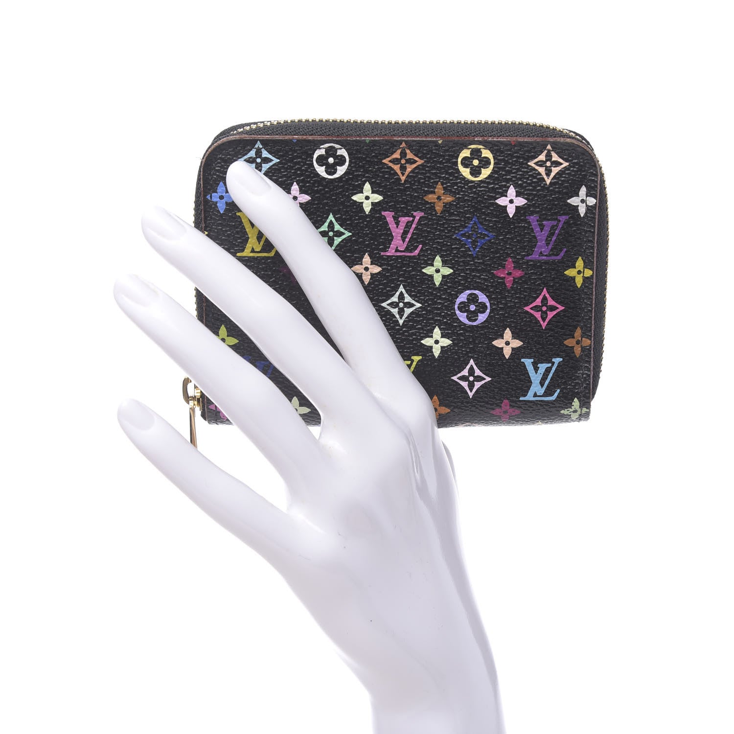 Louis Vuitton Monogram Multicolor Zippy Coin Purse Black Grenade 2 of 7