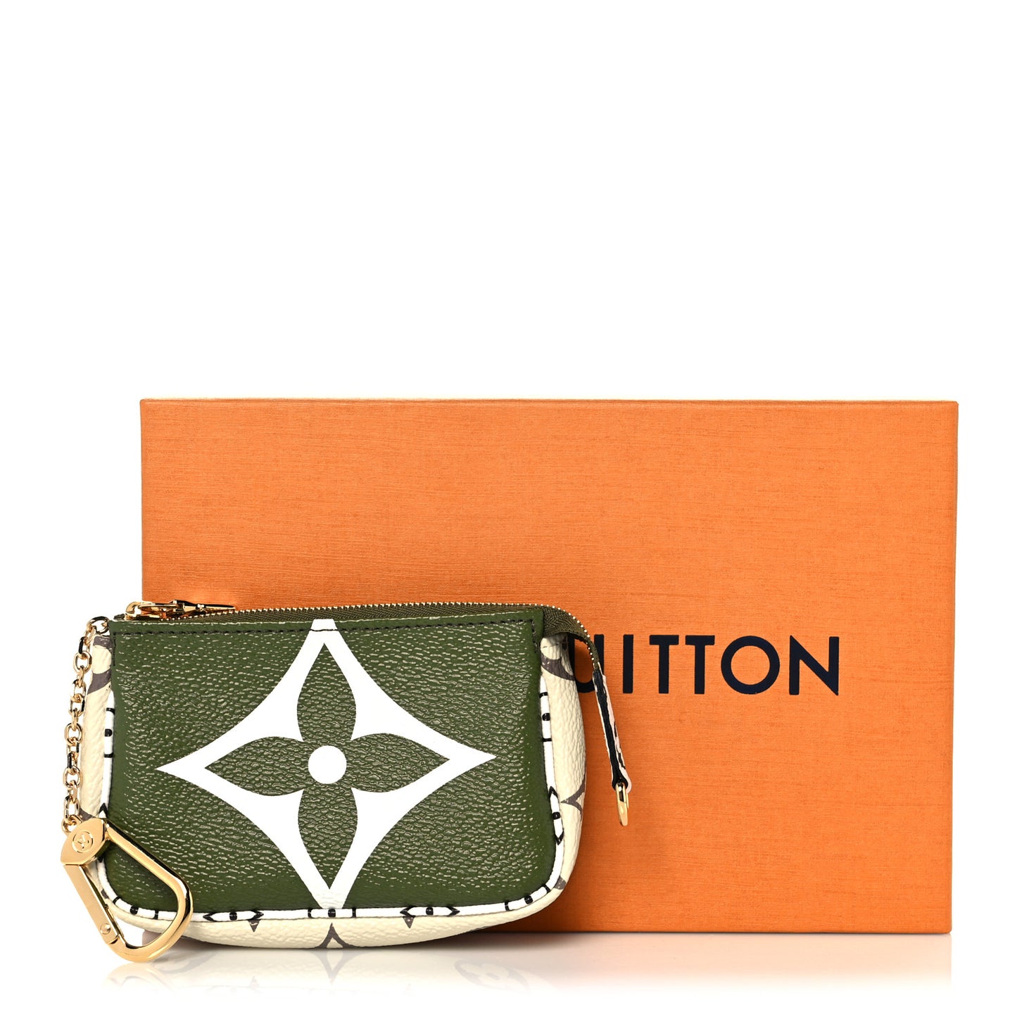 Monogram Giant Micro Pochette Accessories Kaki White