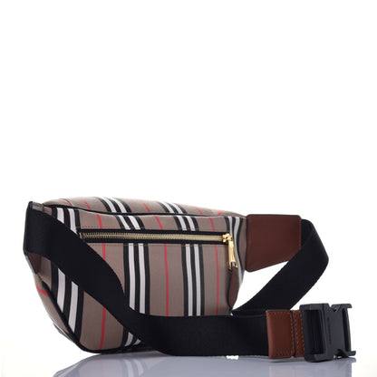 Burberry E-Canvas Icon Stripe Sonny Bum Bag Archive Beige 3 of 8