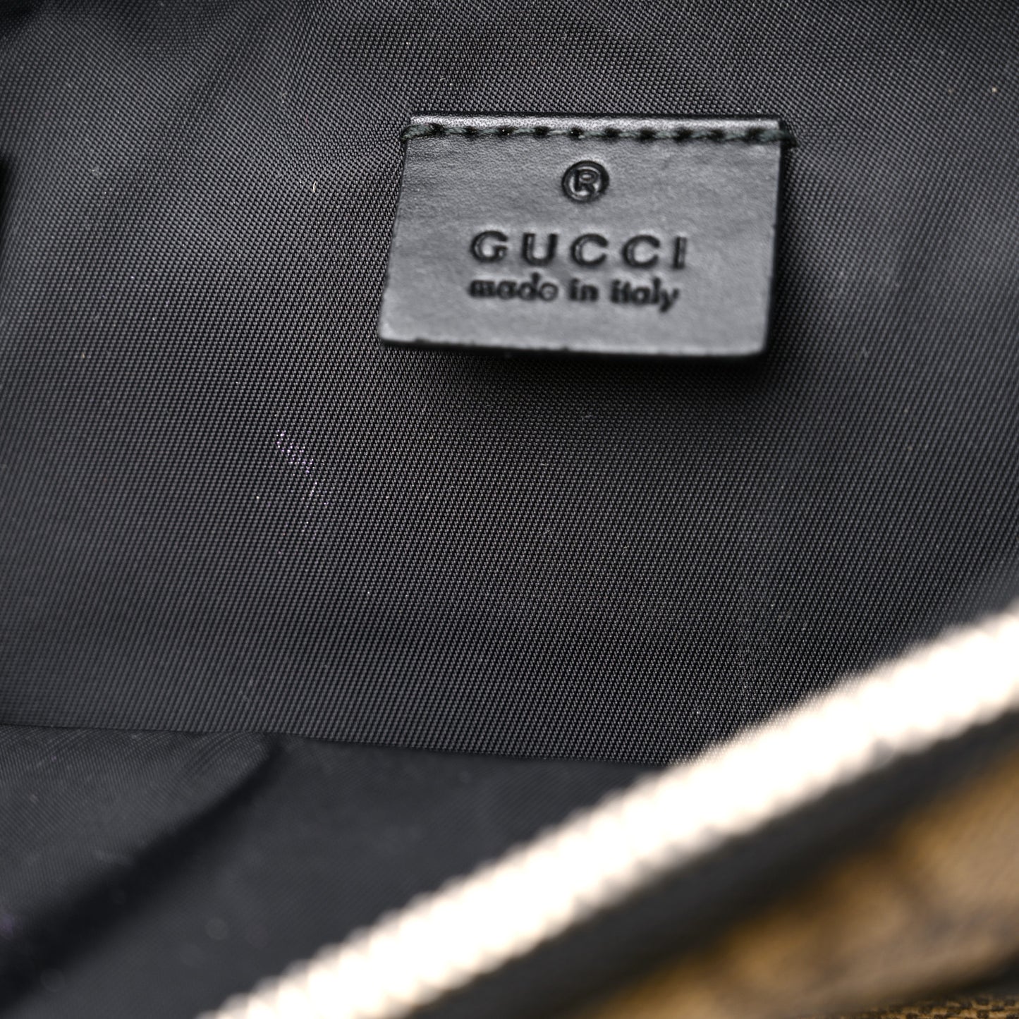 GG Supreme Monogram Web Belt Bag Black
