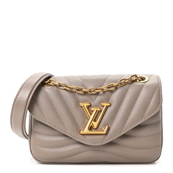 Louis Vuitton Calfskin LV New Wave Chain Bag Taupe 1857214