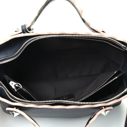 Fendi Vitello Dolce Scalloped Studded Medium By The Way Boston Bag Blu Notte 4 of 4