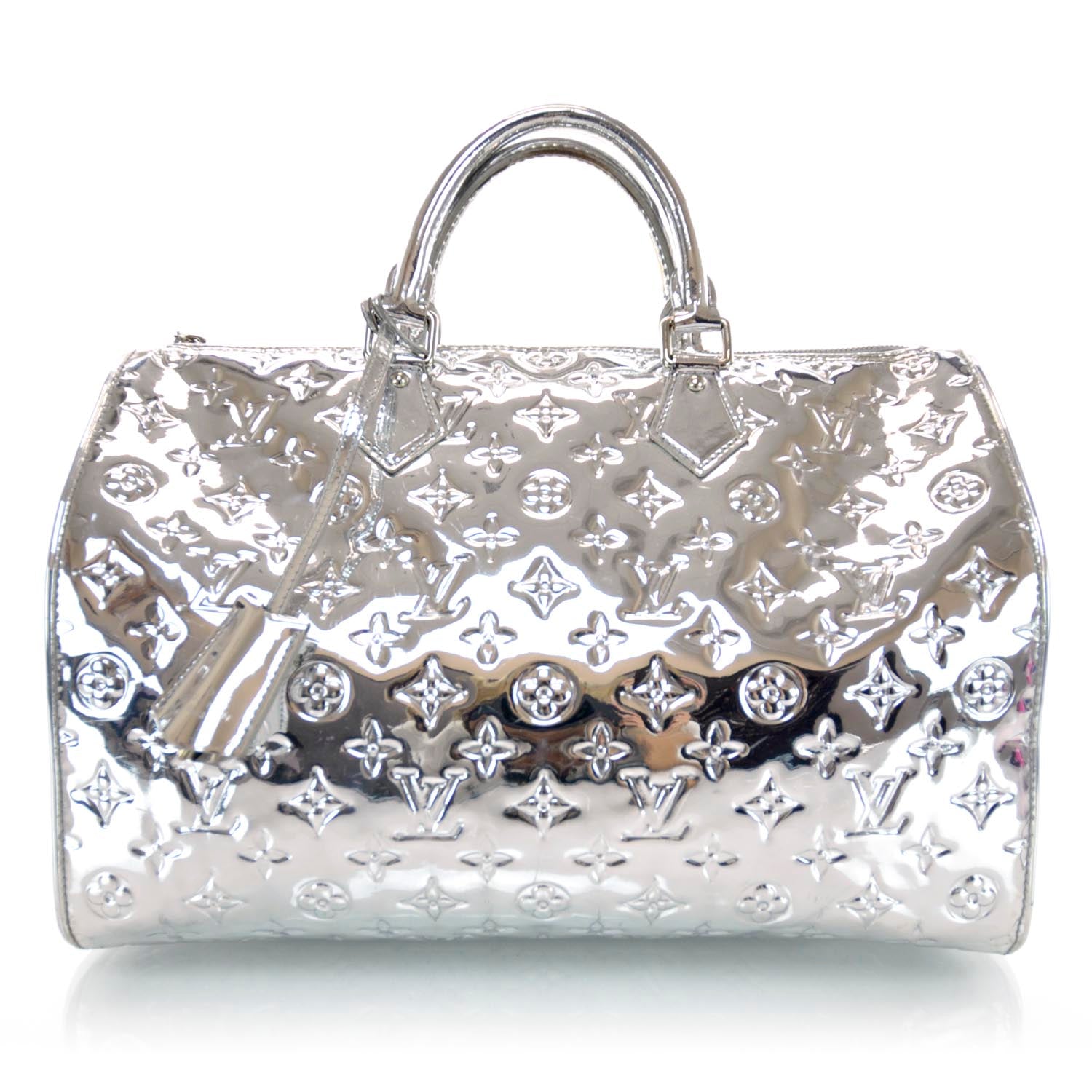 Louis Vuitton Monogram Miroir Speedy 35 Silver 1 of 9