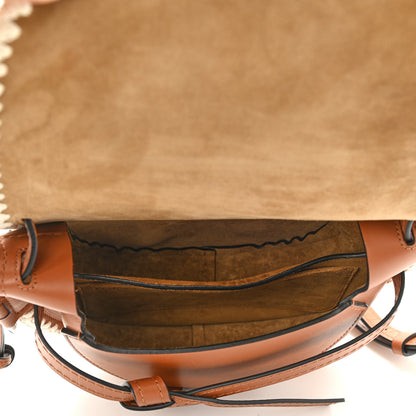 Loewe Calfskin Crochet Trim Small Gate Crossbody Bag Tan 5 of 9
