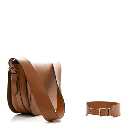 Versace Grained Calfskin Virtus Shoulder Bag Brown 3 of 14