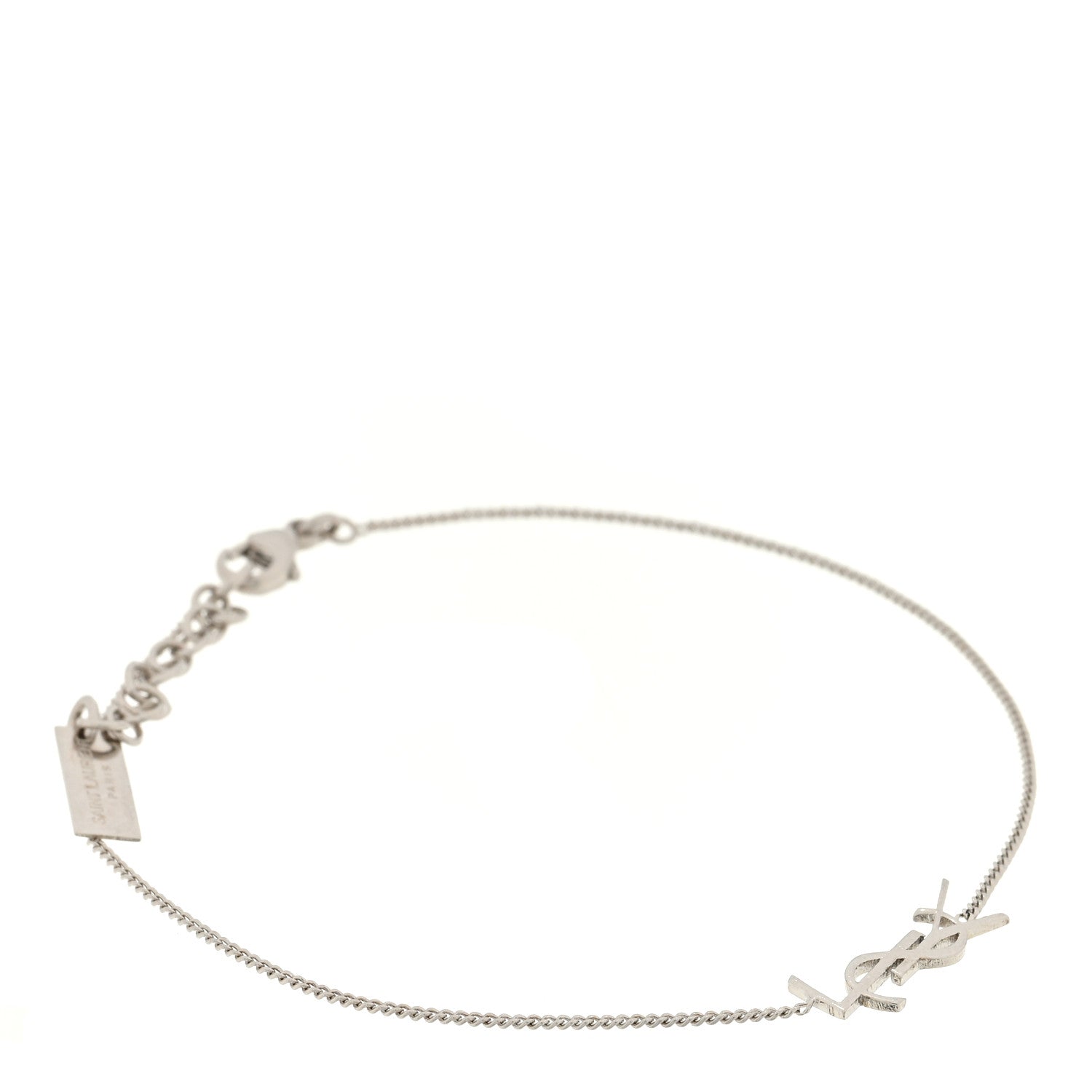 Saint Laurent Brass Monogram Charm Bracelet Mirror 1 of 5