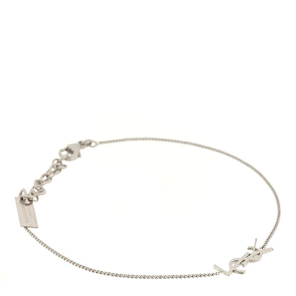 Saint Laurent Brass Monogram Charm Bracelet Mirror 1 of 5