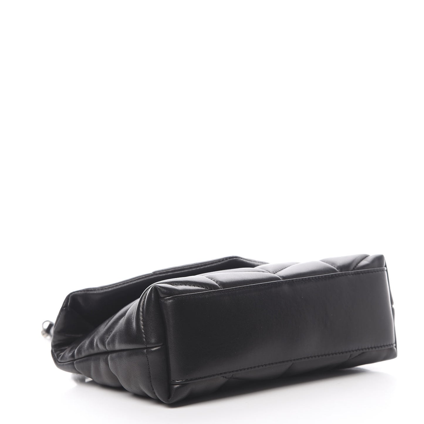 Lambskin Quilted Toy Loulou Puffer Monogram Chain Satchel Black