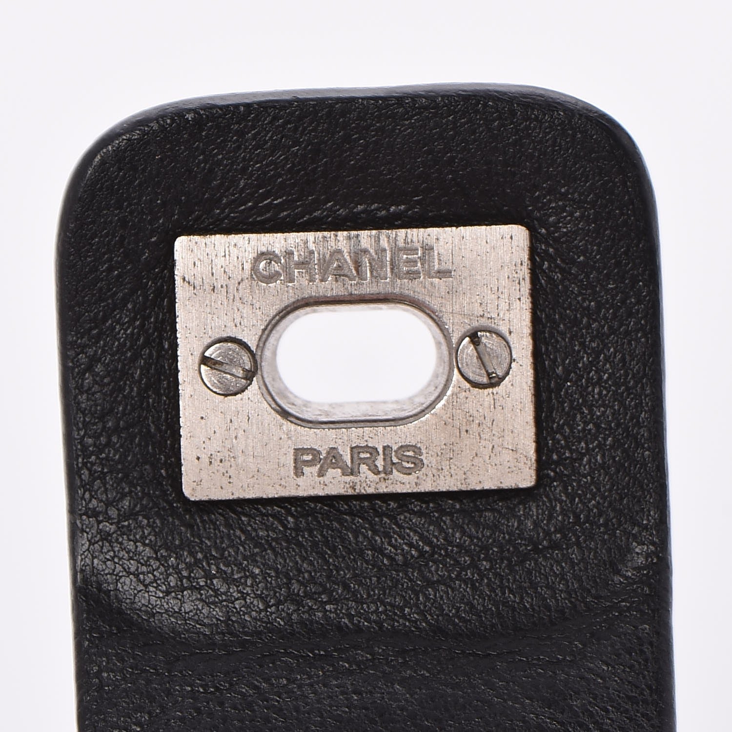 Chanel Calfskin CC Chain Turnlock Bracelet L Black 4 of 5