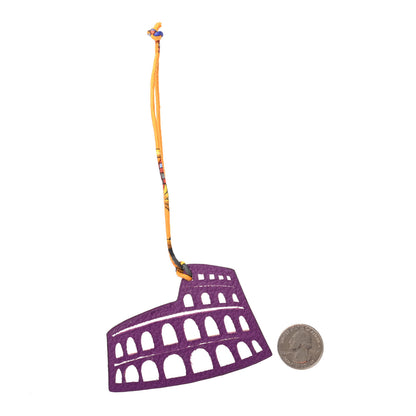 Hermes Togo Epsom Petit H Colosseum Bag Charm Anemone Gold 2 of 3