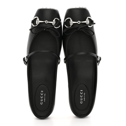 Gucci Calfskin Horsebit Ballet Mules 37 Black 2 of 10