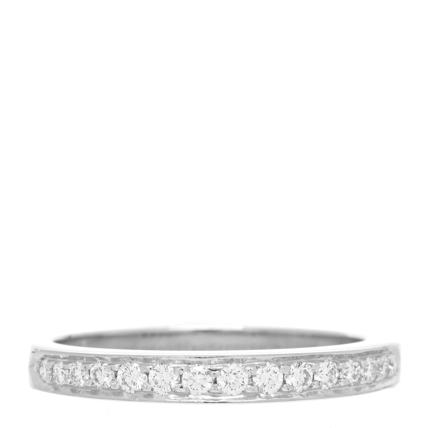 Platinum Diamond .22ctw Half Circle Wedding Band Ring 53 6.25