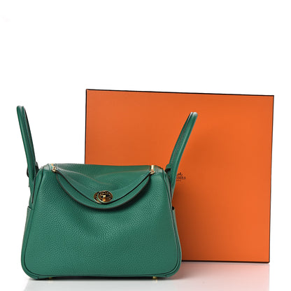 Hermes Taurillon Clemence Lindy 26 Vert Vertigo 11 of 11