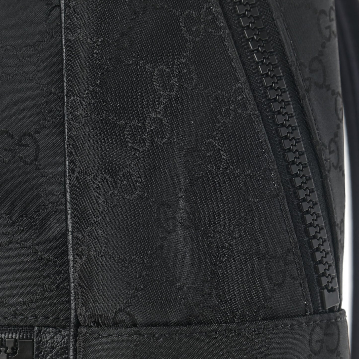 Nylon Monogram Slim Backpack Black