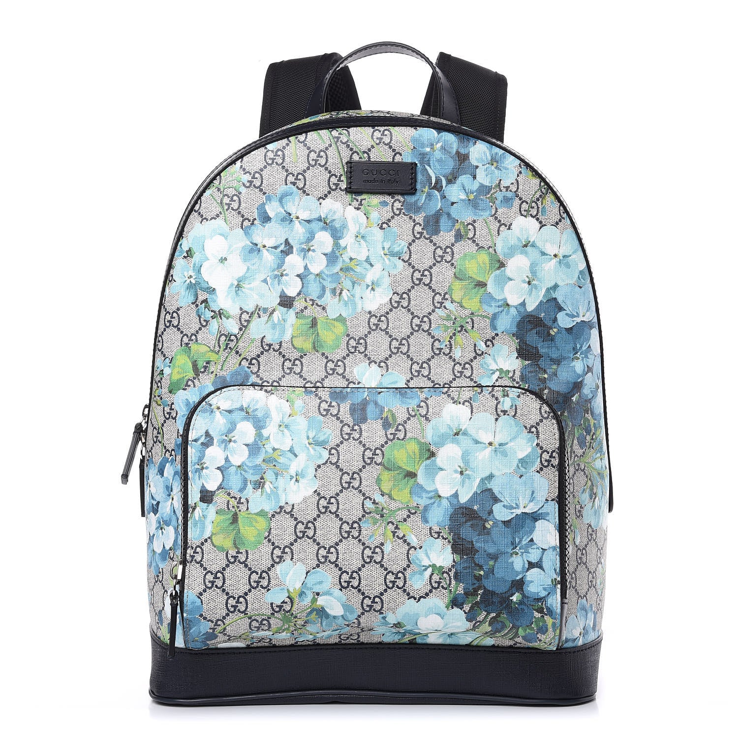 Gucci GG Supreme Monogram Blooms Medium Day Backpack Beige Blue Navy 1 of 10