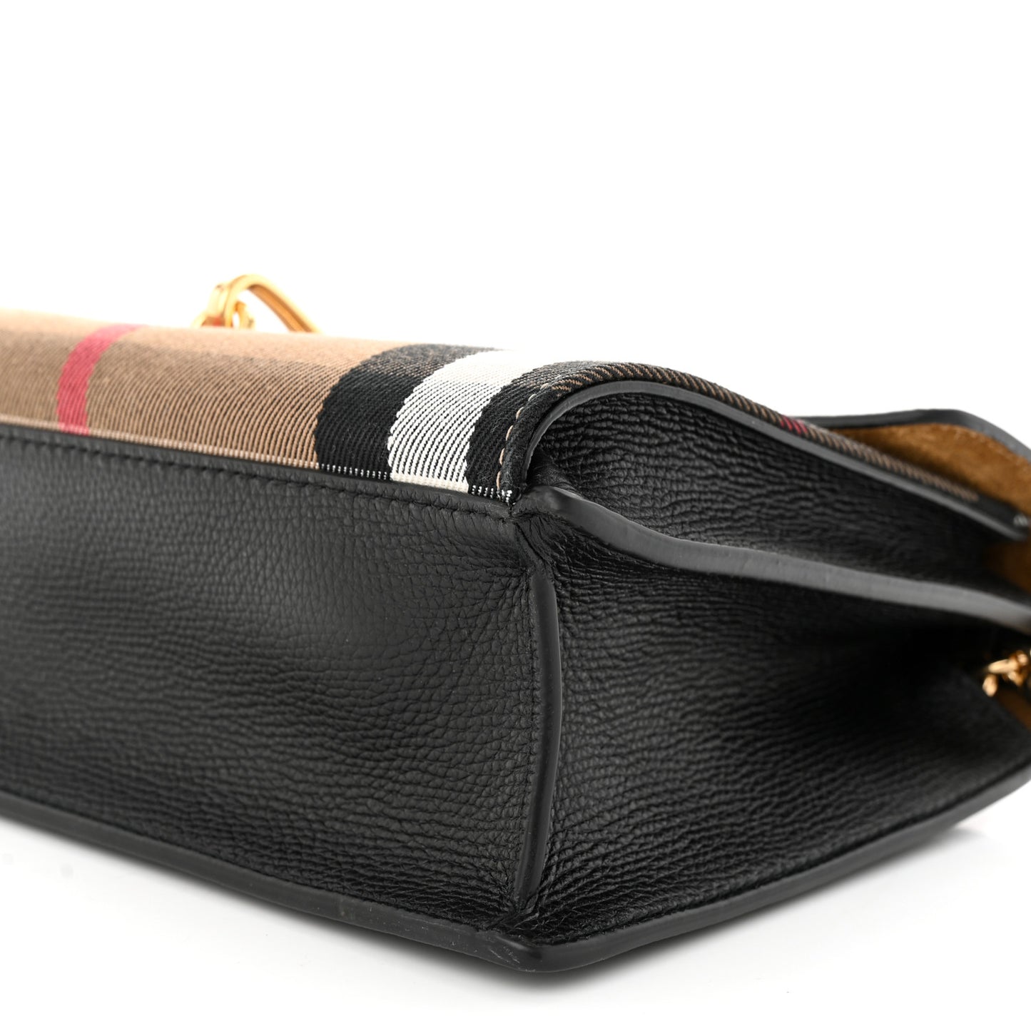 Derby Calfskin House Check Small Macken Crossbody Bag Black