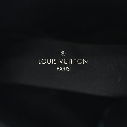 Louis Vuitton Calfskin Monogram Wonderland Flat Ranger Boots 37 Black 7 of 8