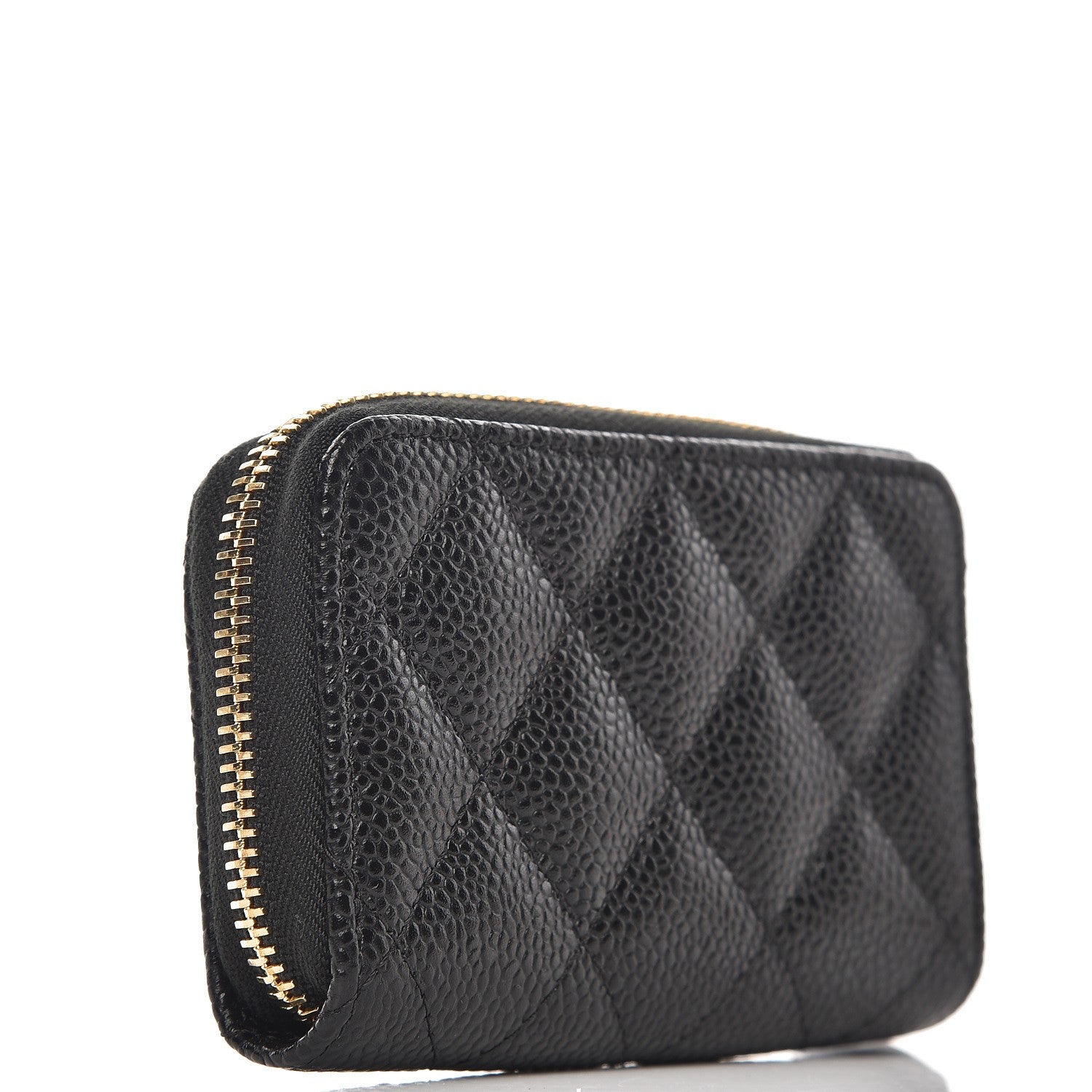 Chanel Caviar Quilted Zip Coin Purse Black 3 of 7