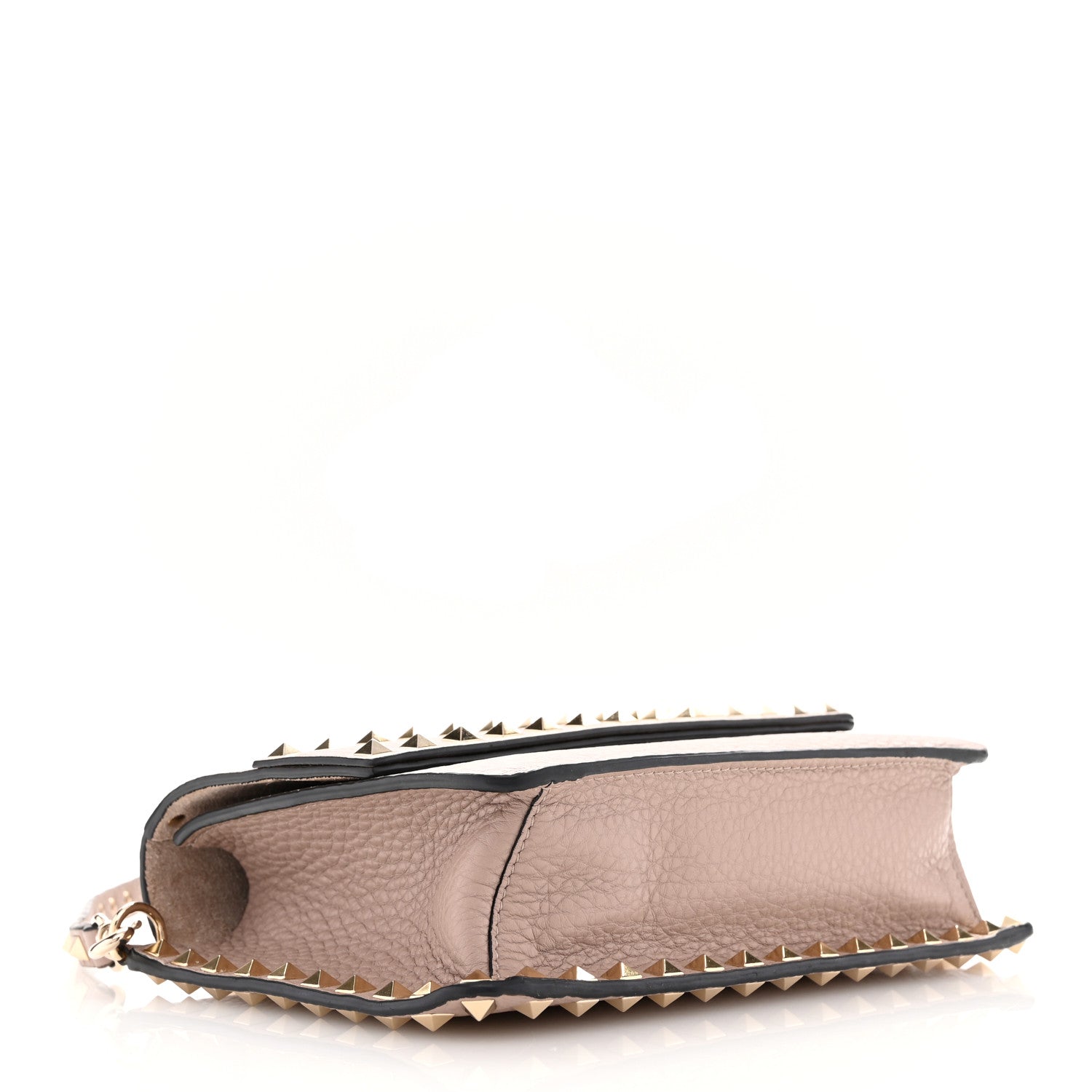 Valentino Garavani Pebbled Calfskin Rockstud Side Slip Crossbody Poudre 4 of 10