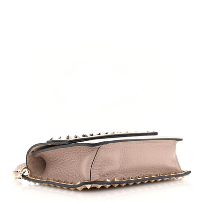 Valentino Garavani Pebbled Calfskin Rockstud Side Slip Crossbody Poudre 4 of 10