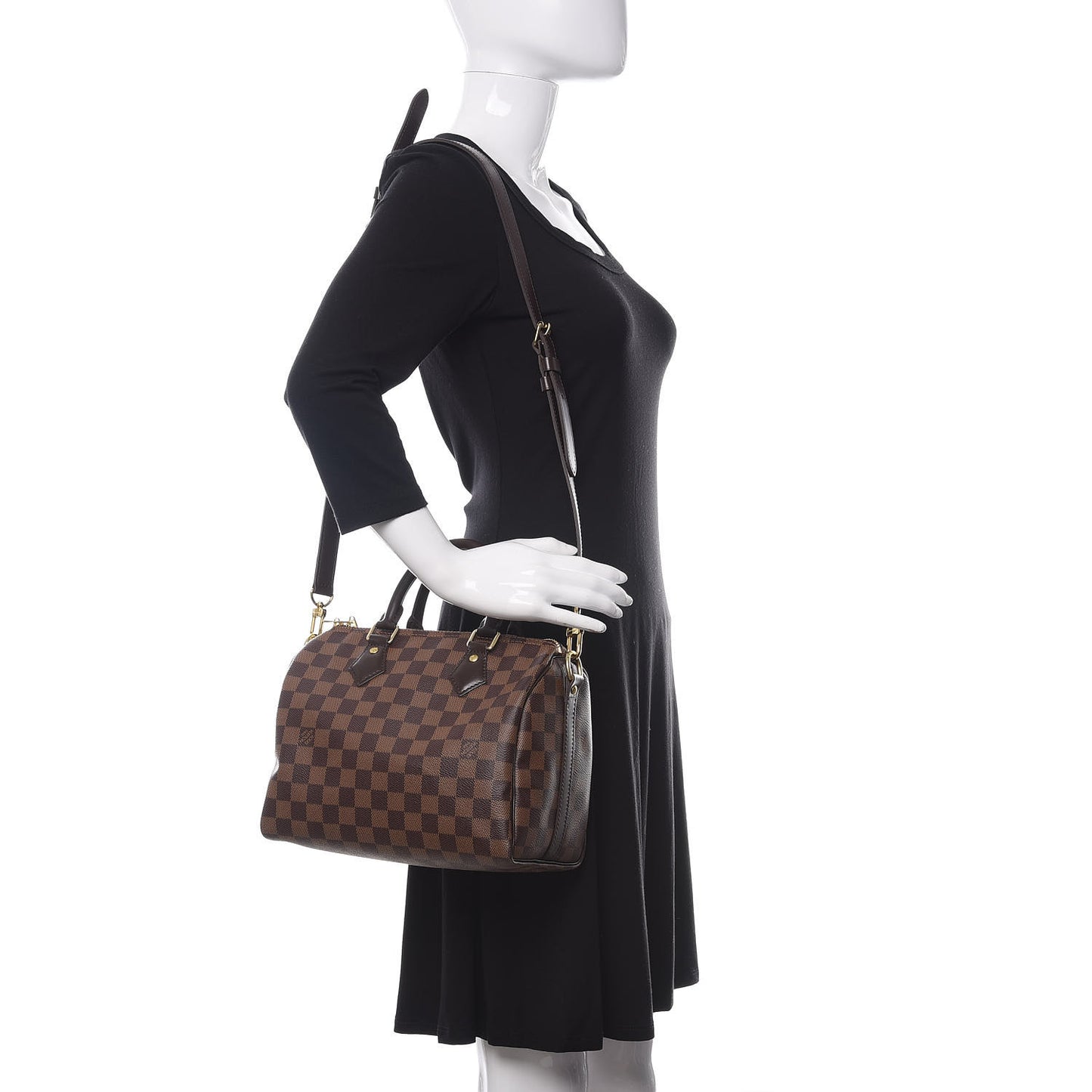 Damier Ebene Speedy Bandouliere 25