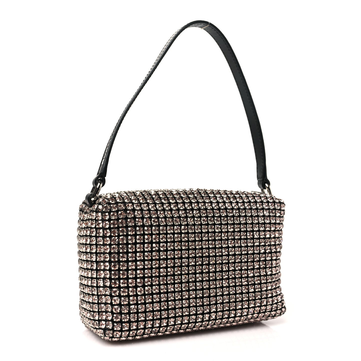 Mesh Crystal Rhinestone Mini Heiress Pouch Sandstone