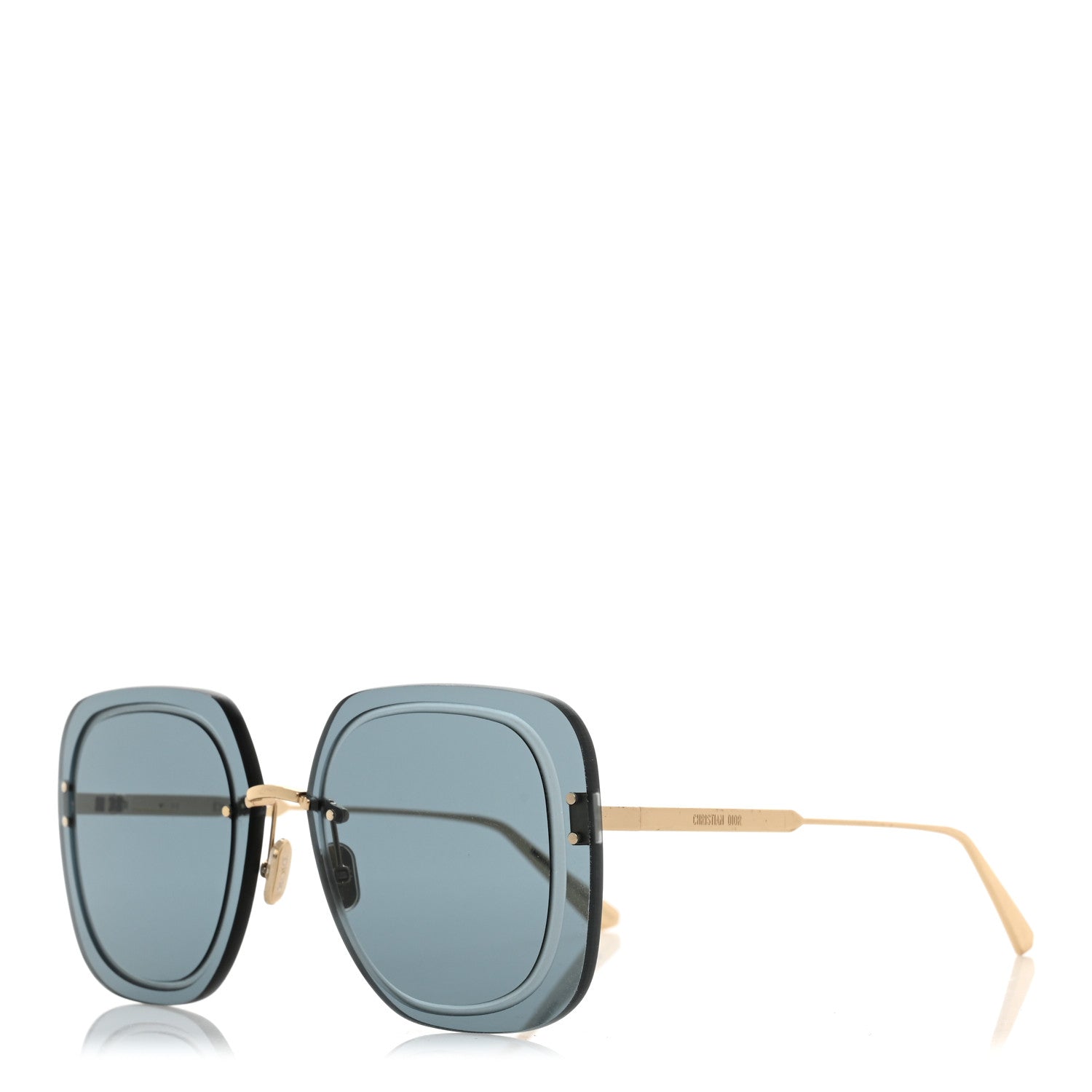 Christian Dior UltraDior SU Sunglasses Gold Blue 1 of 7
