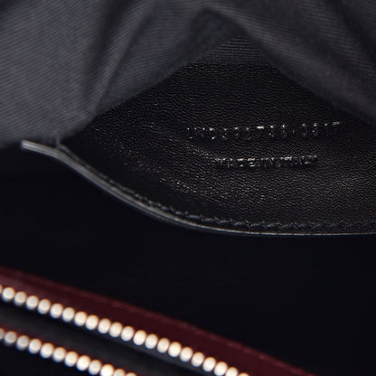 Saint Laurent Sheepskin Matelasse Chevron Large Monogram Satchel Rouge Legion 9 of 12